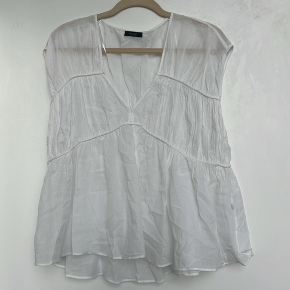 Massimo Dutti Cotton Voile Blouse - Picture 2 of 10